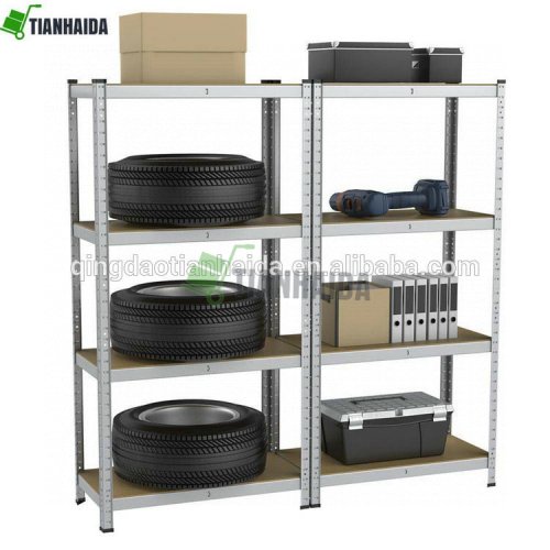 2 x 4 Tier Garage Rack Workshop Storage Boltless Shelving Unit 