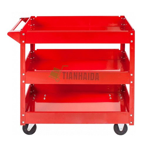 SC1352 Steel 3-Level Heavy-Duty Workshop Tool Storage Cart Trolley