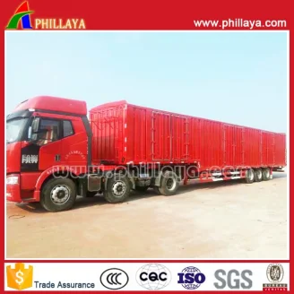 Box Cargo semi trailer 3axles