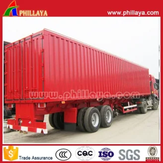 Box Cargo semi trailer 2axles