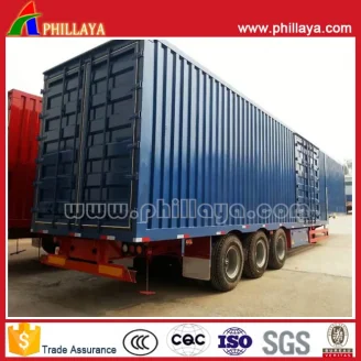 Box Cargo semi trailer 3axles