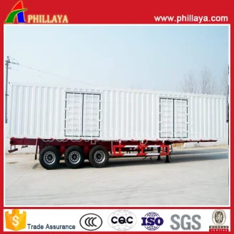Box Cargo semi trailer 3axles