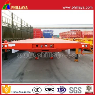 2axles flat stye container semi trailer
