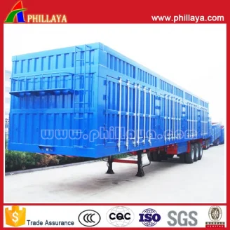 Box Cargo semi trailer 3axles