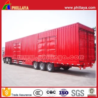 Box Cargo semi trailer 3axles