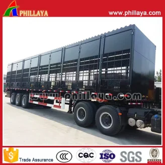 Box Cargo semi trailer 3axles