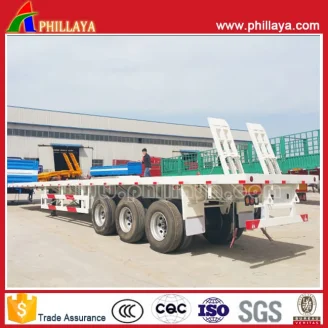 3axles flat stye container semi trailer