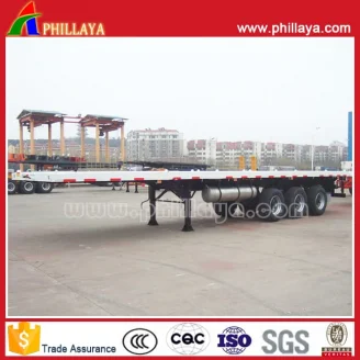 3axles flat stye container semi trailer