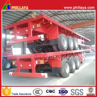 3axles flat stye container semi trailer