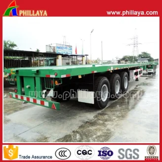 3axles flat stye container semi trailer