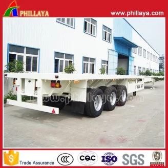 3axles flat stye container semi trailer