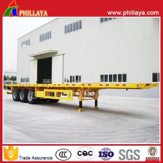 3axles flat stye container semi trailer