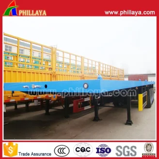 3axles flat stye container semi trailer