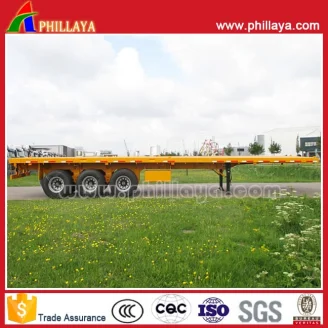 3axles flat stye container semi trailer