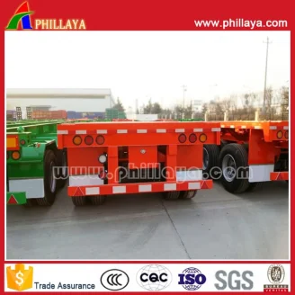 2axles skeleton stye container semi trailer