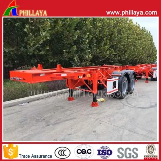 20fet skeleton stye container semi trailer