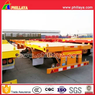 3axles skeleton stye container semi trailer