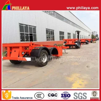 20fet skeleton stye container semi trailer