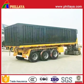 3axles container dump trailer
