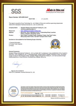SGS certification
