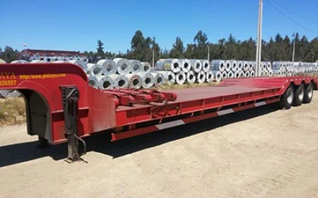 The 26st units low bed semi trailer export South America, In August 2014;