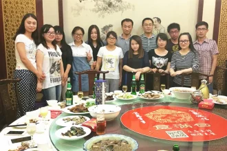 The employee's birthday party, Sep 2015