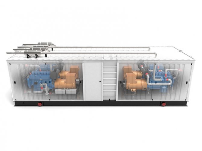 Grupos electrógenos Deutz Biogas de 1800 kW, 4 unidades en planta de energía en paralelo