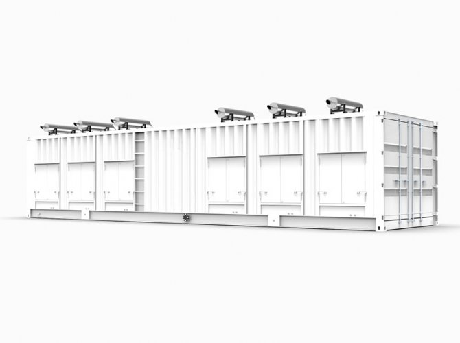 Generadores de gas natural Huahcia-Deutz de 2,5 MW, 5 unidades con motores V12 en paralelo