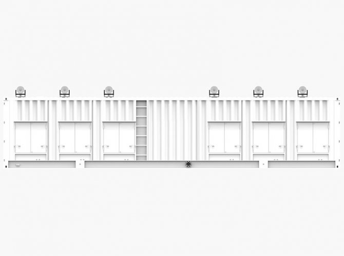 Generador de gas natural Huachai-Deutz de 2250 kW, 5 unidades V12 en paralelo