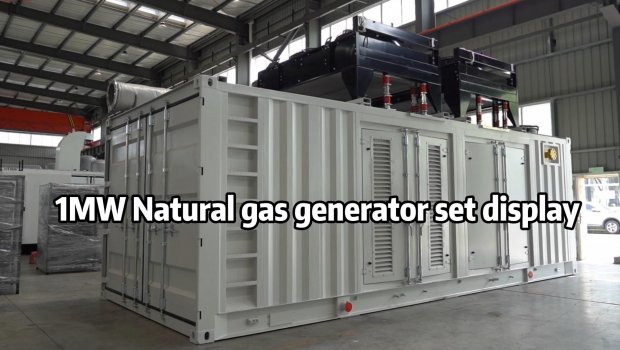Exhibición de contenedores con generador de gas natural Huachai-Deutz de 1 MW