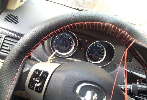 thumbnail image 2 of Gray 15" DIY Hand Sew Steering Wheel Cover – Universal, Ultrafine Fiber Leather With Thread & Needle 2 of 5