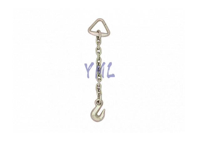 CH06 Cadena estándar americano Cadena con dos anillos triangulares y gancho de agarre
