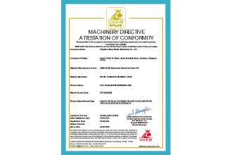 Machinery directive attestation of conformity