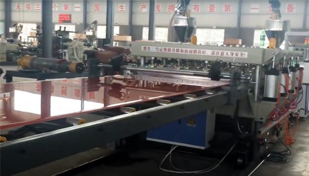 PVC 3-layers co-extrusion foam board machine