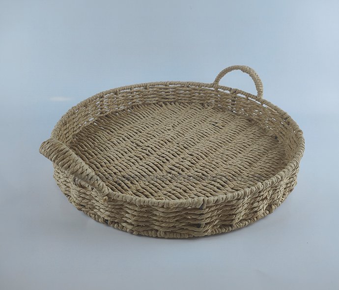 PE tube braided storage basket