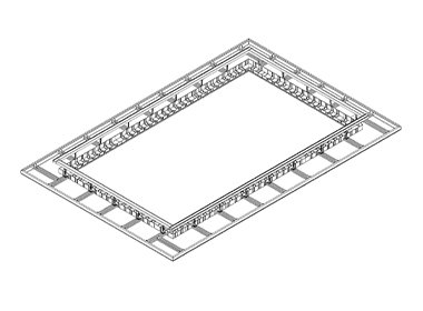 直线边吊顶带灯槽